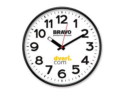 Часы настенные "dveri.com" (цвет SGraphite)