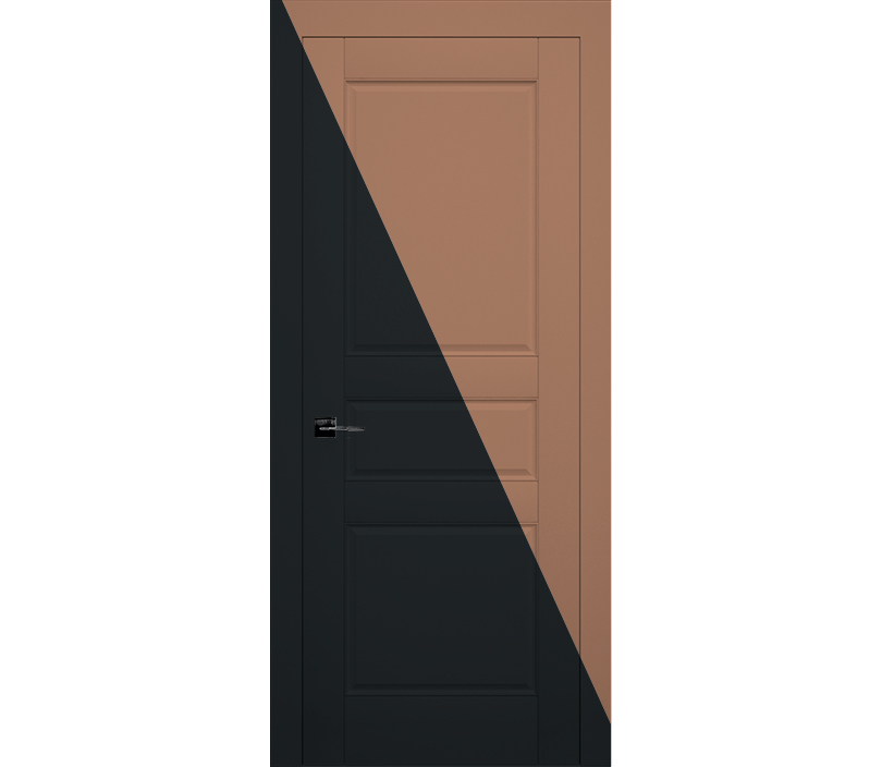 Дверь межкомнатная глухая двухцветная Лондон ДГ3