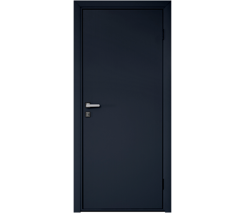 Влагостойкая дверь ПВХ EtaDoor глухая цвет антрацит одностворчатая с ПВХ кромкой
