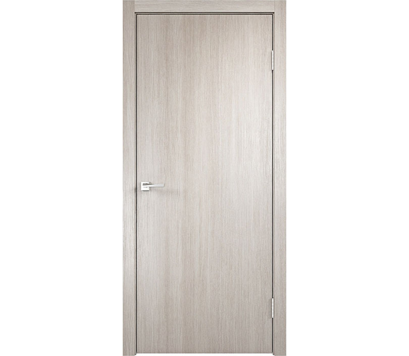 Влагостойкая дверь экошпон EtaDoor глухая одностворчатая Лиственница белая