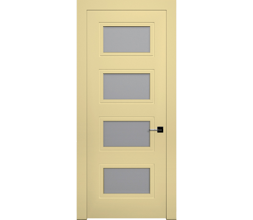 Дверь межкомнатная со стеклом Гранада ДО4 ванильная