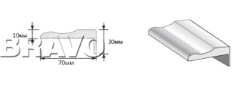Наличник "Т" Тип-2 2150*70*10 Silver Ash