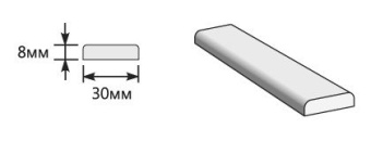 Притворная планка 2000*30*8 White Dreamline ( Модерн )