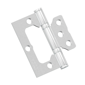 Петля без врезки стальная Bravo F-4-2BB 75*64*2,5 (универс.) (цвет SC МатХром)