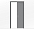 Дверь пенал раздвижная встроенная в стену одностворчатая серая глухая