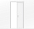 Дверь пенал раздвижная встроенная в стену одностворчатая белая глухая